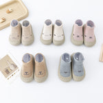 Close-up of the sole of baby toddler shoes